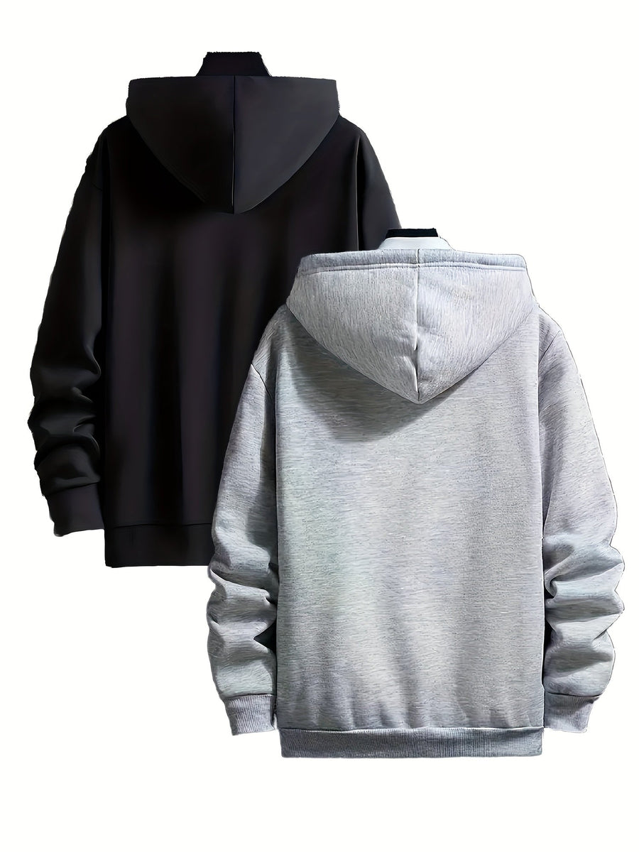 Unisex Hoodie mit Plüschfutter – Warmer Kapuzenpullover mit Kängurutasche