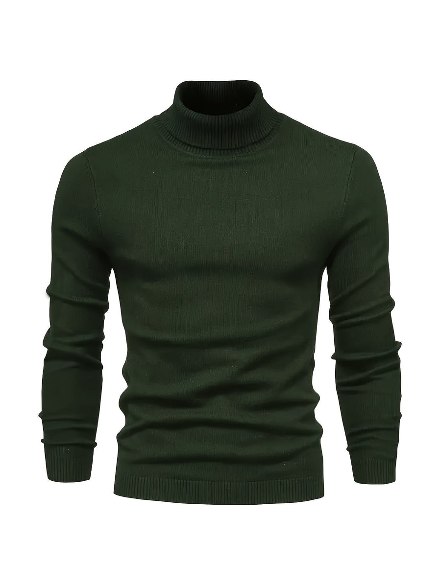Herren Rollkragenpullover – Eleganter, Schmal Geschnittener Pullover für Alltag und Büro