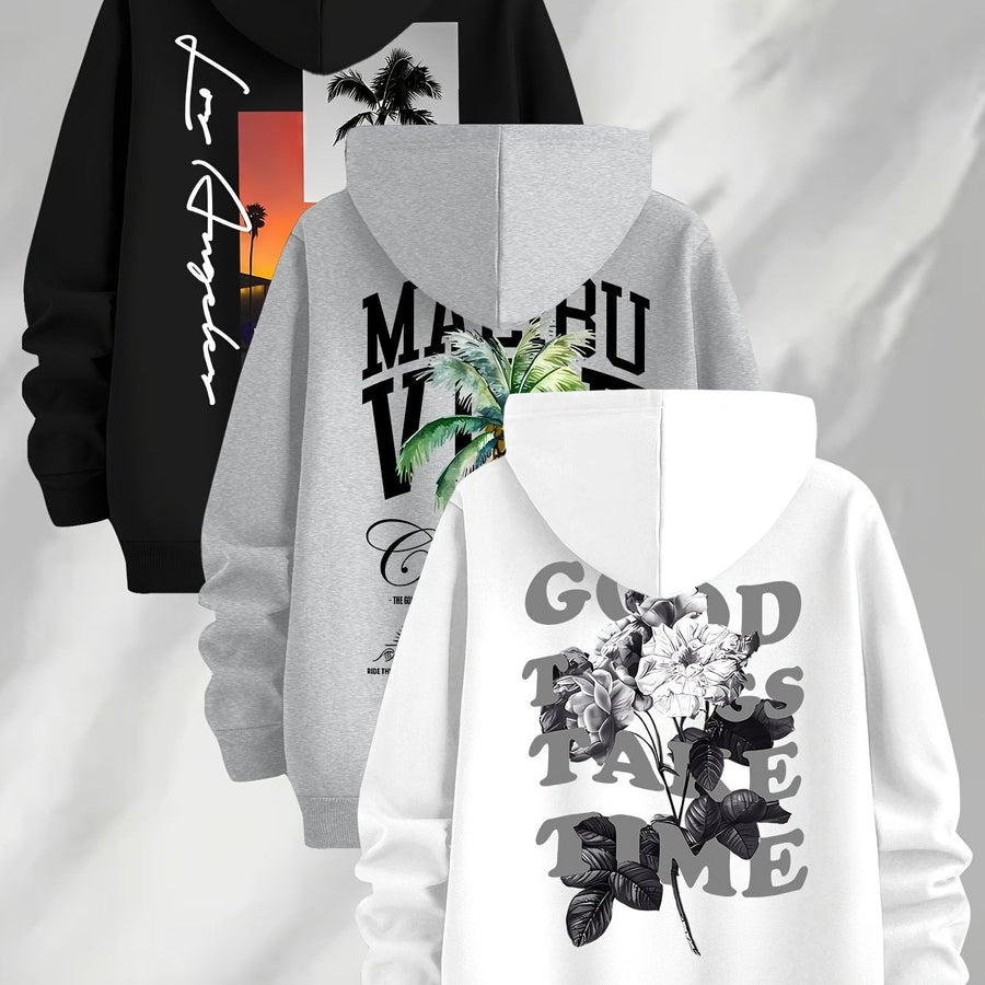 Unisex Hoodie mit Grafikdruck, Kängurutasche und Kapuze
