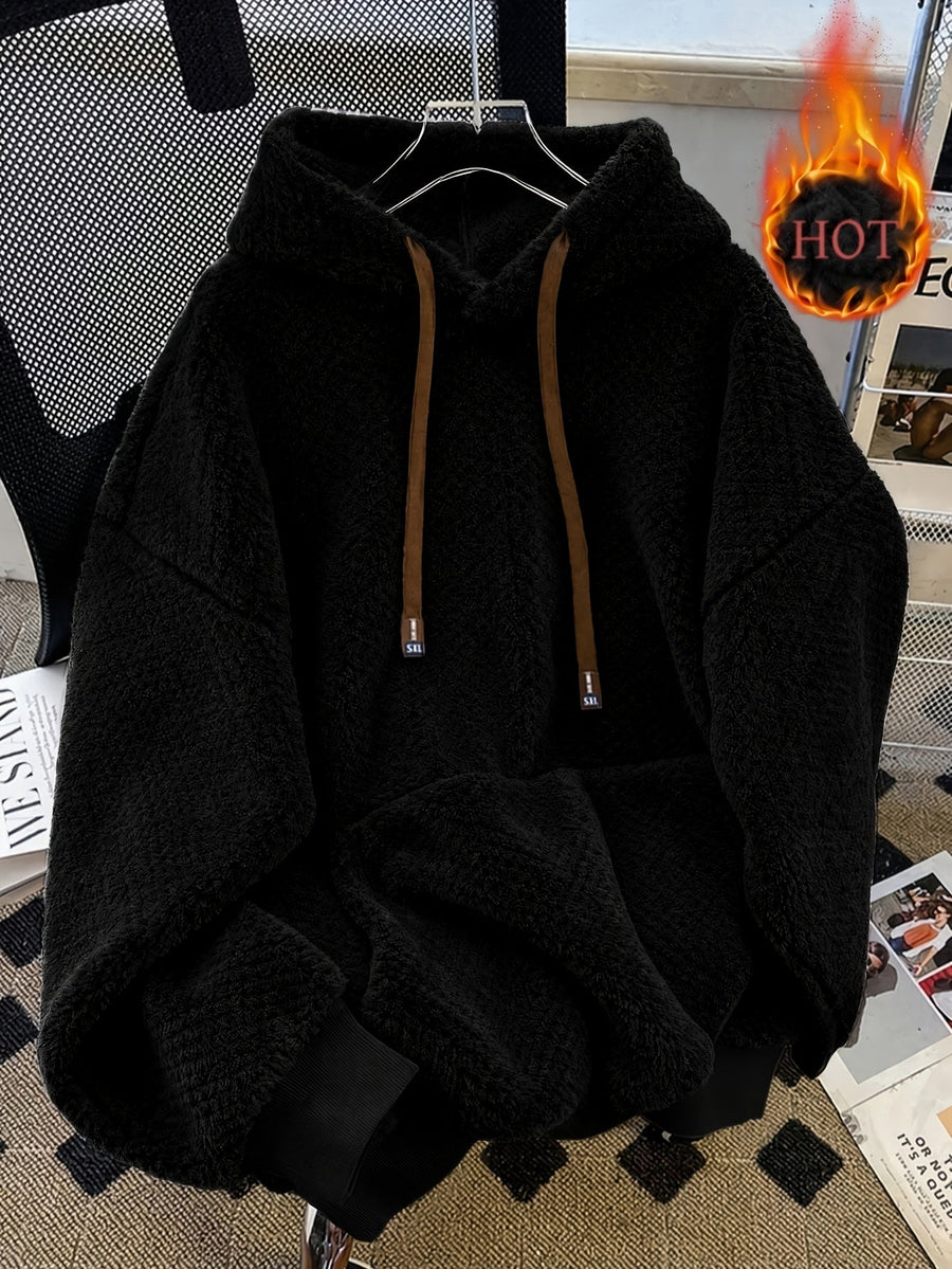 Teddy-Fleece Hoodie für Damen mit Kapuze und Kängurutasche