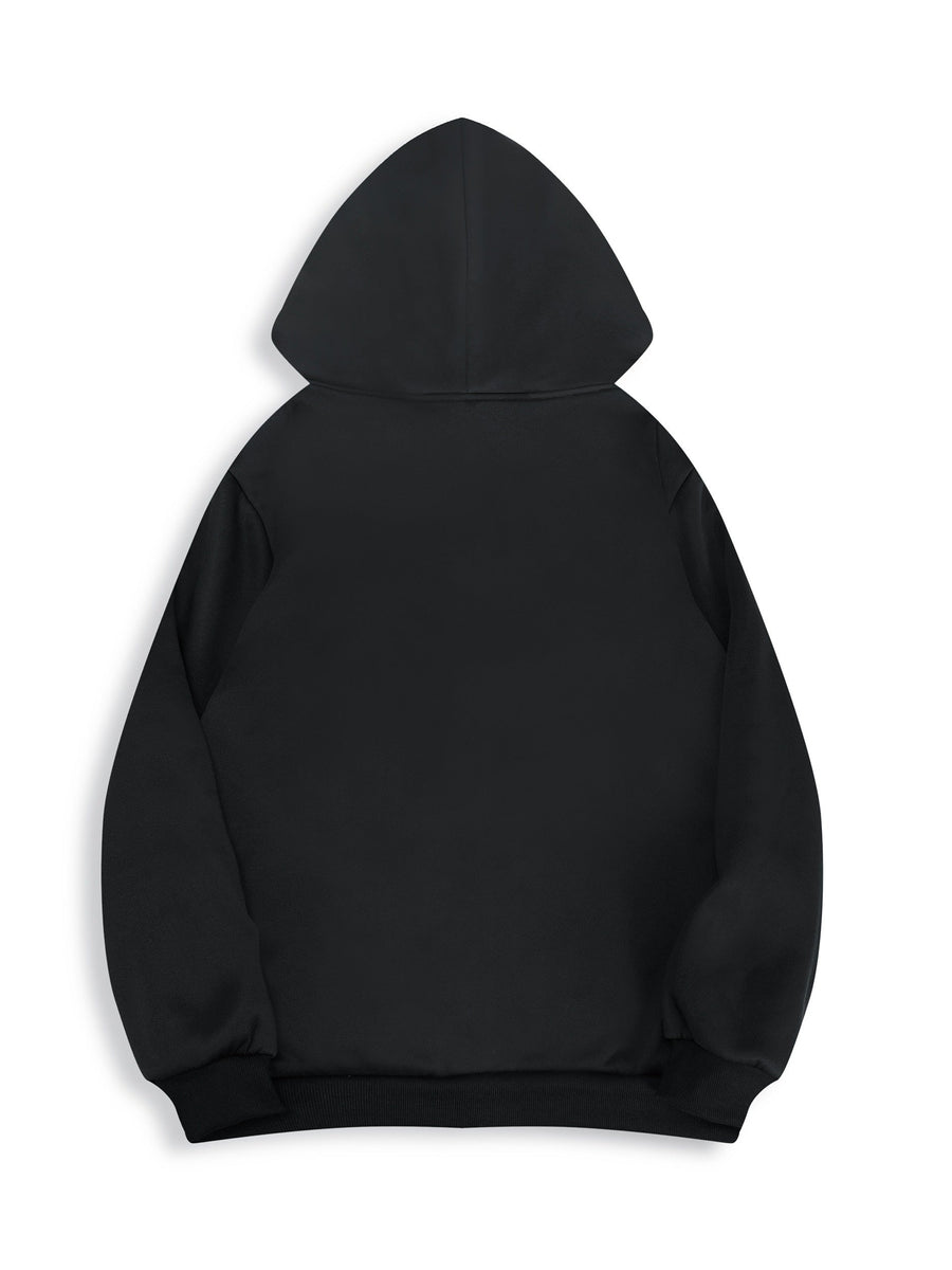 Hoodie mit Reißverschluss, Kapuze und Tribal-Flügel-Print für Unisex