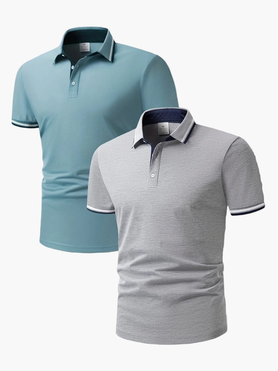 Herren Polo Shirt Set – Klassischer Freizeitstil für Alltag & Büro, 2er-Pack