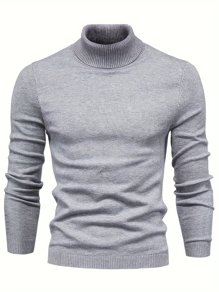 Herren Rollkragenpullover – Eleganter, Schmal Geschnittener Pullover für Alltag und Büro