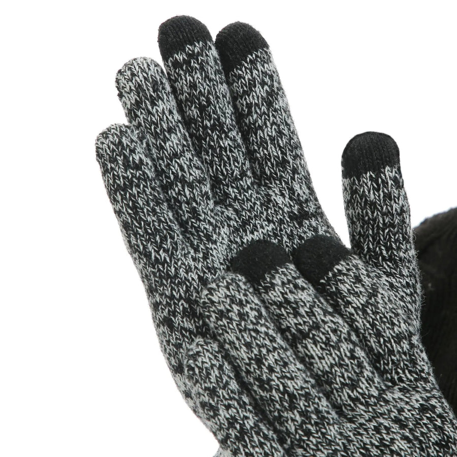 Uniseks winterset met gebreide muts, sjaal en handschoenen met touchscreenfunctie