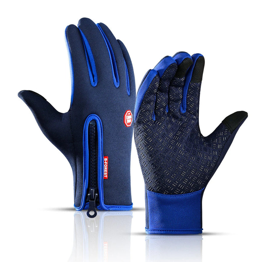 Unisex-outdoorhandschoenen met ritssluiting, touchscreen-compatibel, met goede grip