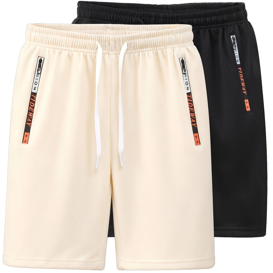 Herren Trainingsshorts 2er-Pack – Sportliche Fitness- und Freizeit-Shorts mit Reißverschlusstaschen