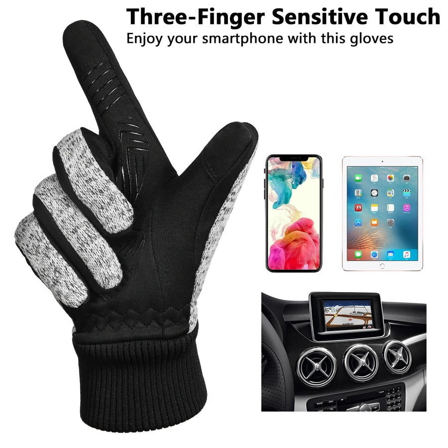 Unisex Winterhandschuhe mit 3M Thinsulate Isolation und Touchscreen-Funktion, Anti-Rutsch-Design