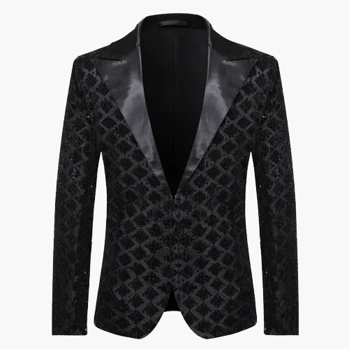 Herren Luxus Pailletten Sakko – Eleganter Party- und Bühnenblazer im modernen Design