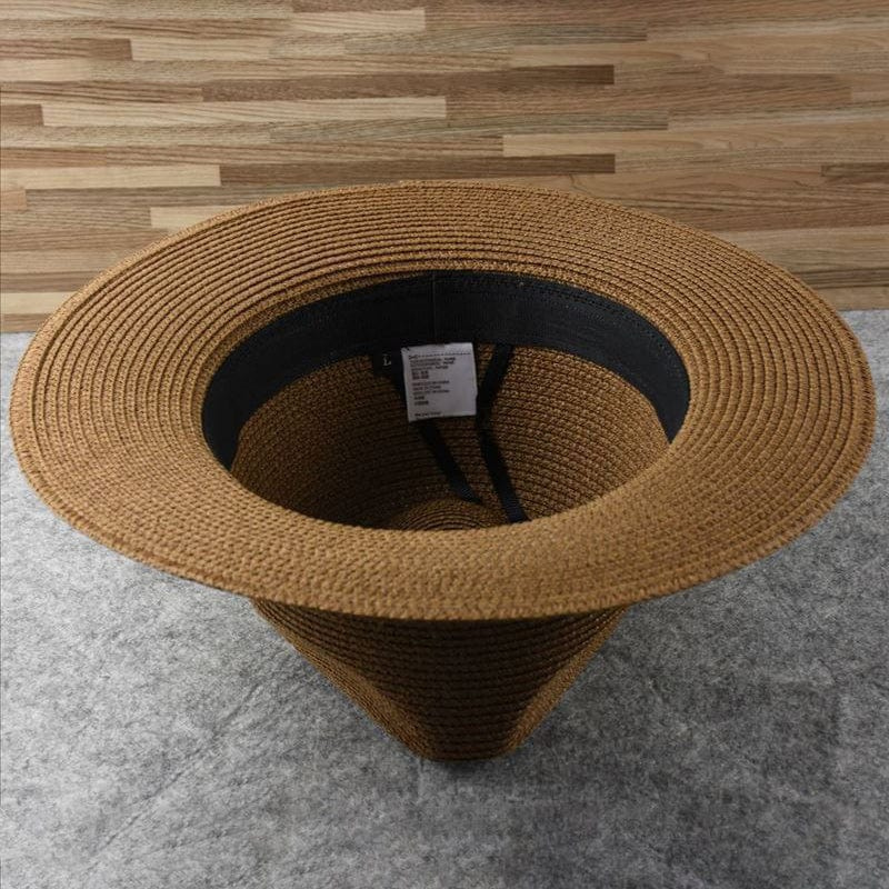 Unisex Fedora Hut aus gewebtem Material mit schwarzem Band, verschiedene Farben