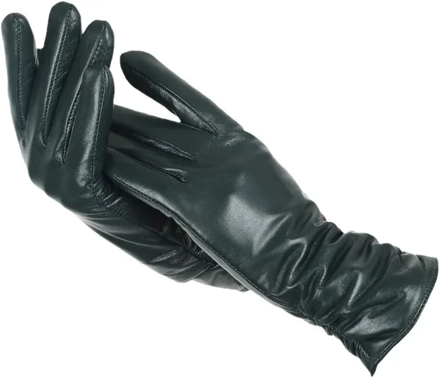 Unisex Winterhandschuhe aus weichem Material mit gerafftem Bund