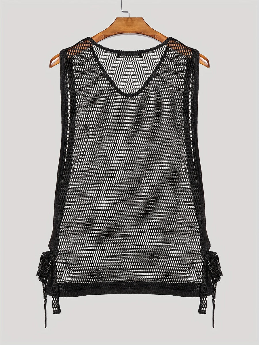 Herren Mesh Tank Top mit offenen Seiten – Moderner Streetstyle Look