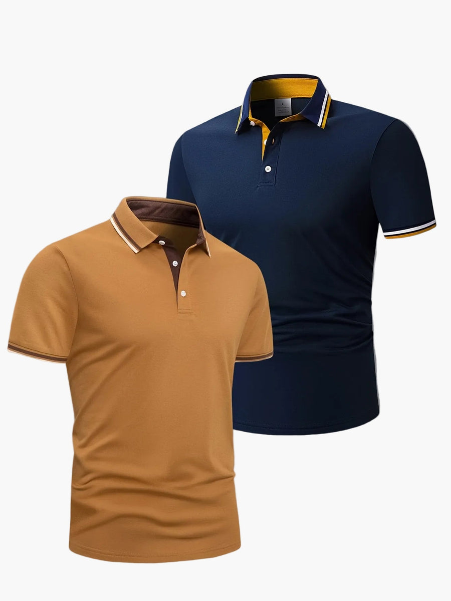 Herren Polo Shirt Set – Klassischer Freizeitstil für Alltag & Büro, 2er-Pack