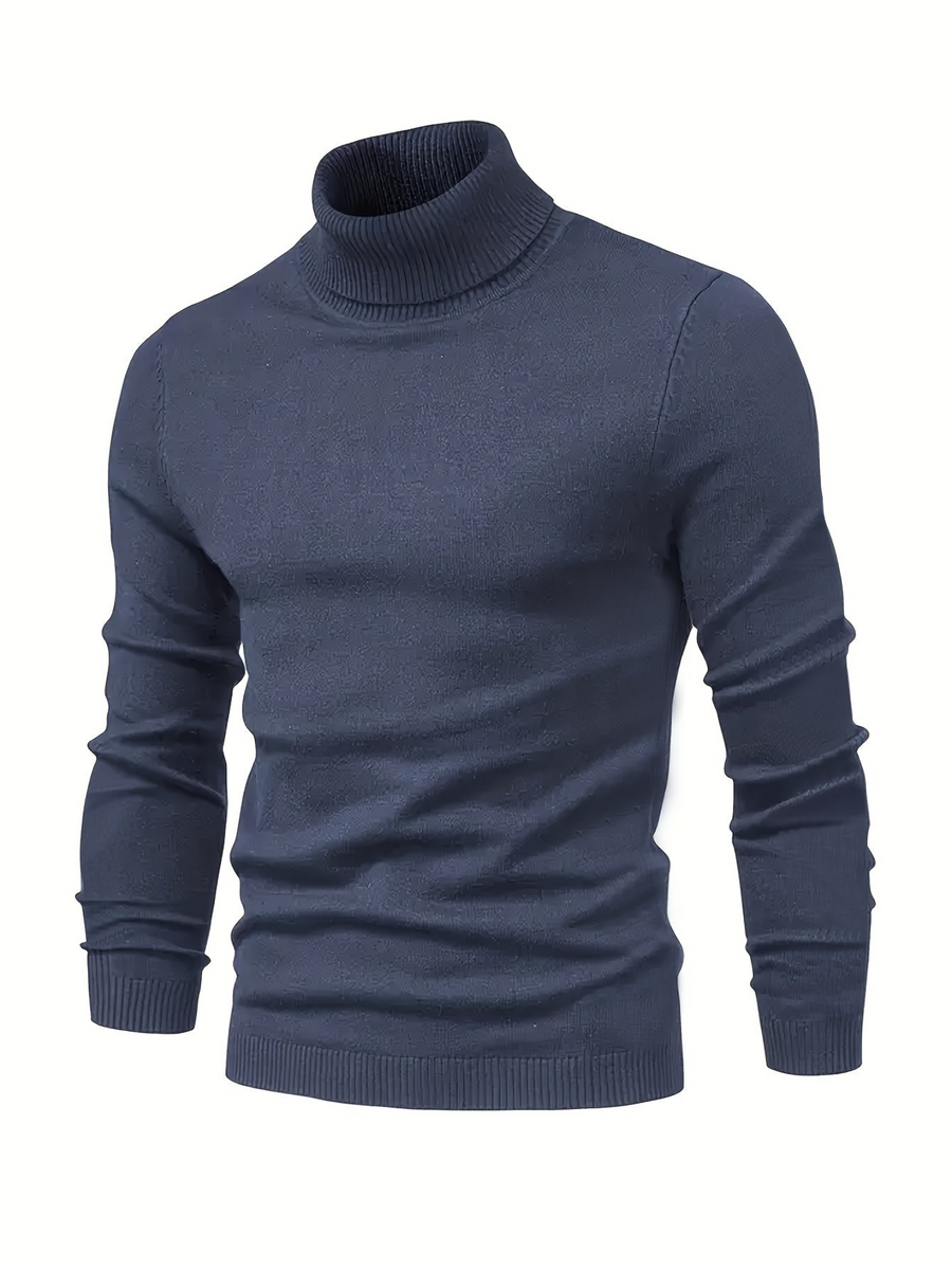 Herren Rollkragenpullover – Eleganter, Schmal Geschnittener Pullover für Alltag und Büro