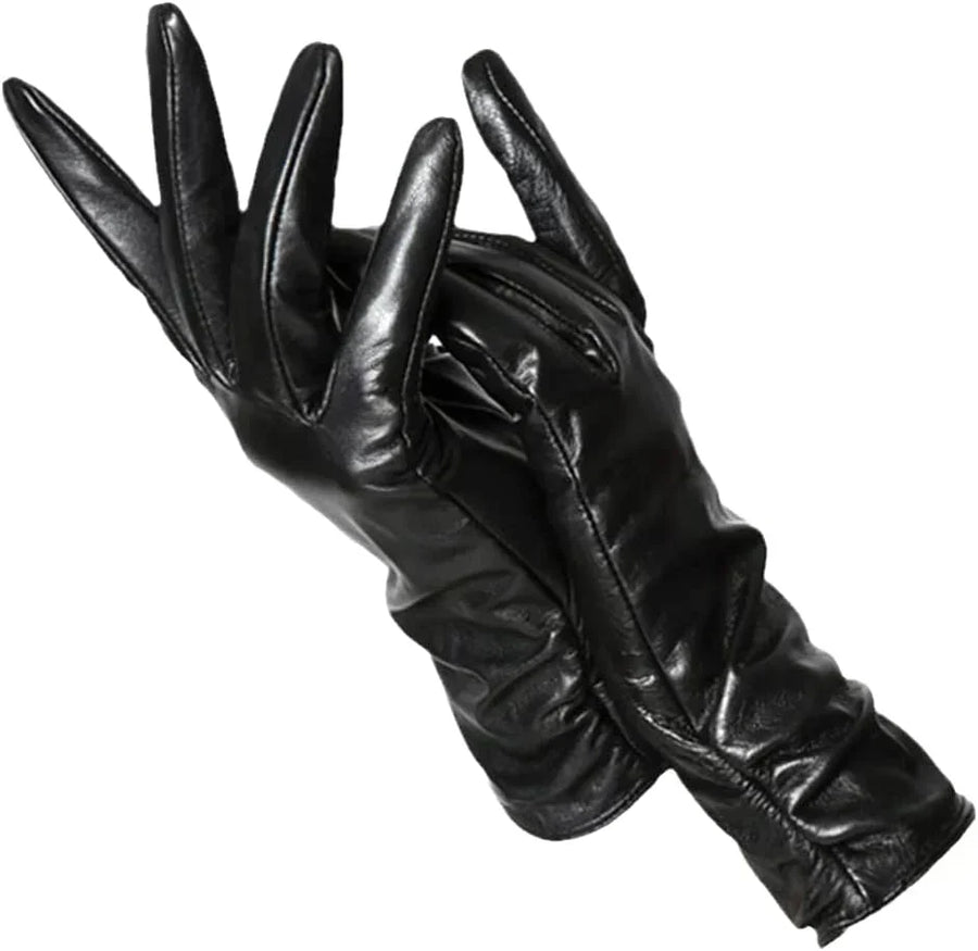 Unisex Winterhandschuhe aus weichem Material mit gerafftem Bund
