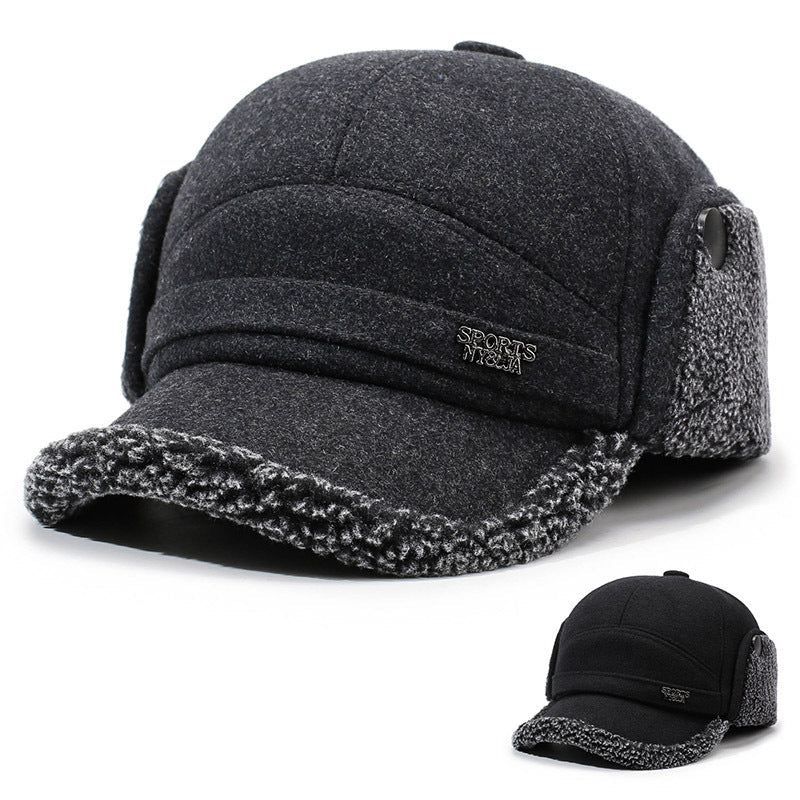 Wintermütze Herren mit Ohrenklappen Baseballkappen-Stil Warm gefüttert