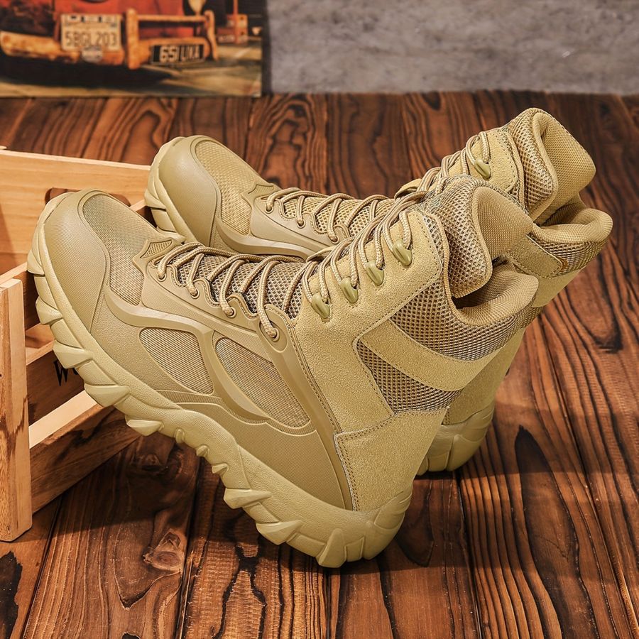 Herren Outdoor-Stiefel Schnürstiefel Hoher Schaft Profilsohle