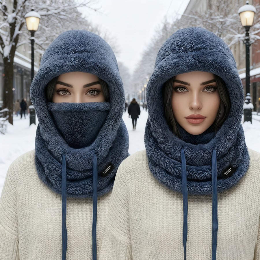 Unisex Winter Balaclava Sturmhaube Fleece Halstuch Kapuzenmütze mit Mundschutz