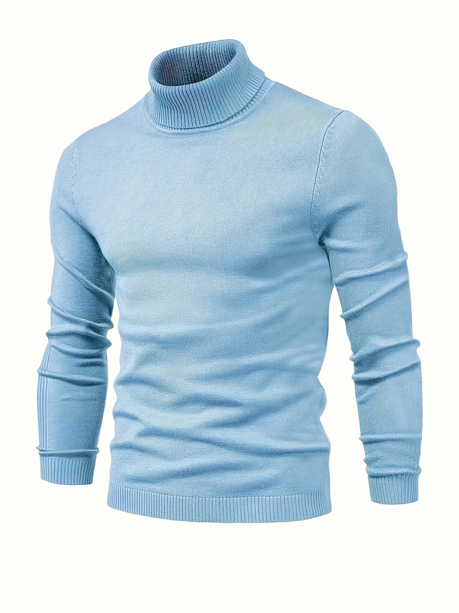 Herren Rollkragenpullover – Eleganter, Schmal Geschnittener Pullover für Alltag und Büro