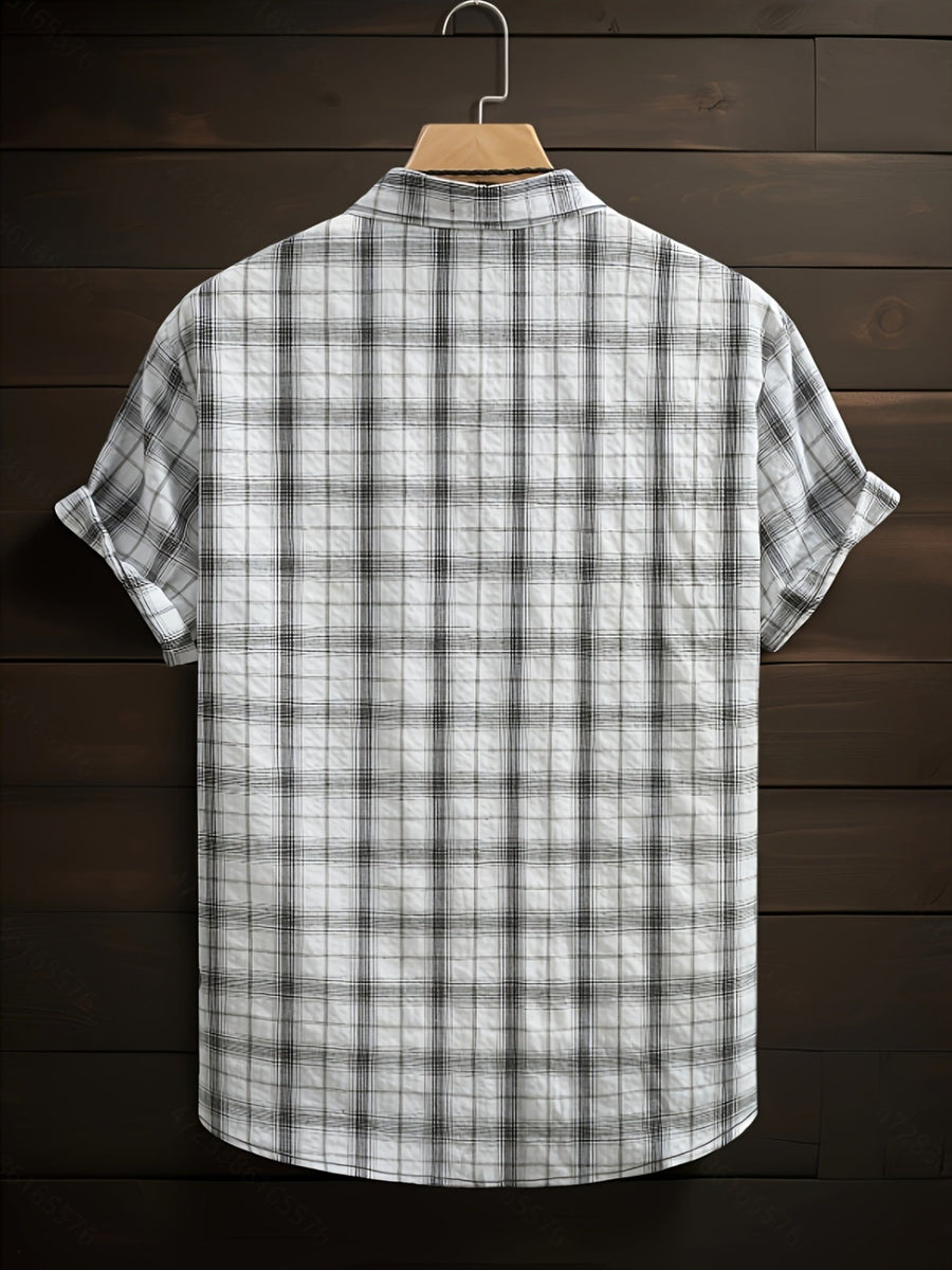 Herren Kurzarm Freizeithemd im Karo-Look – Lässiger Sommerstil für Alltag und Urlaub