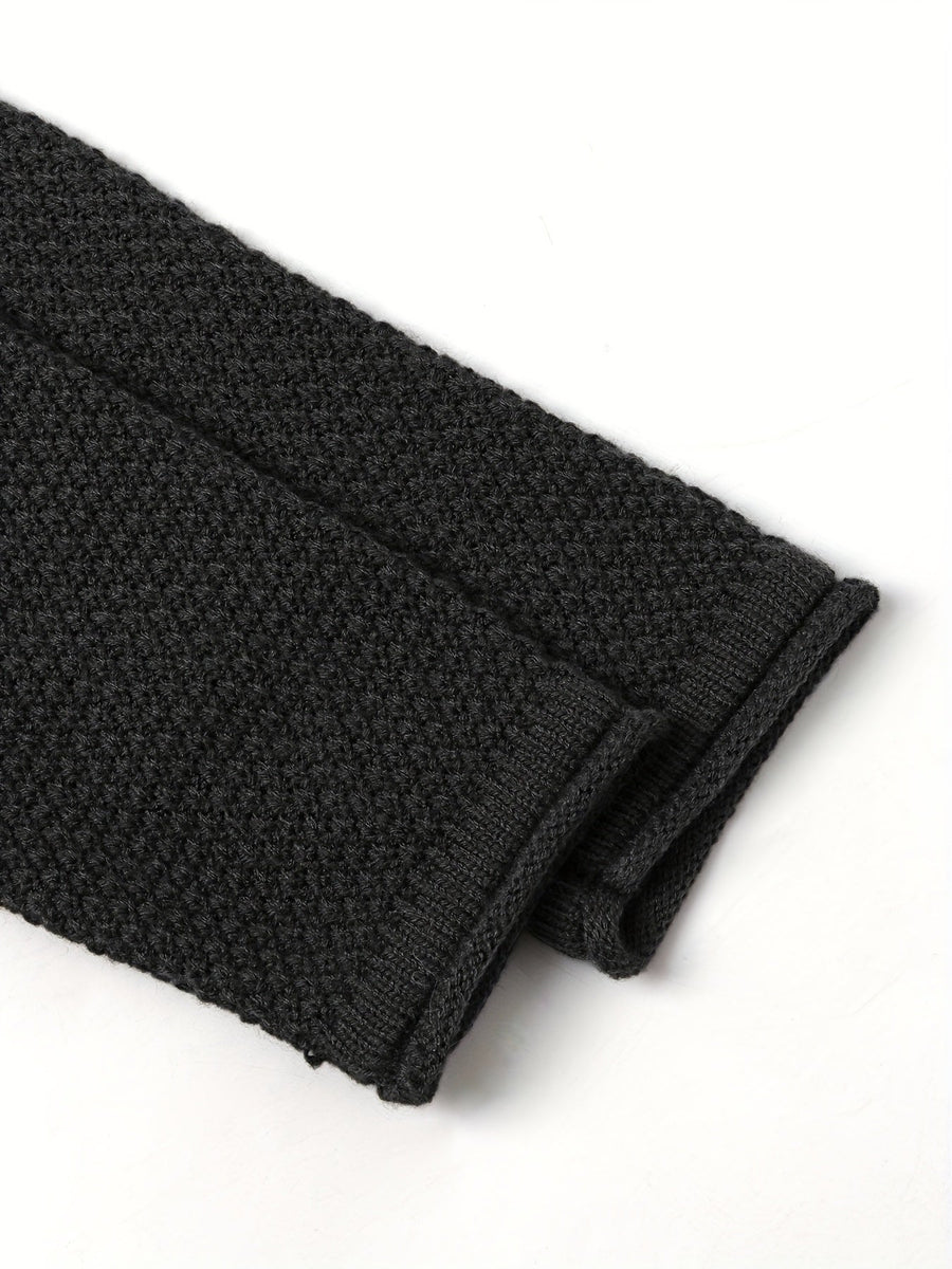 Damen Rollkragen Strickpullover Langarm Asymmetrischer Saum Grün