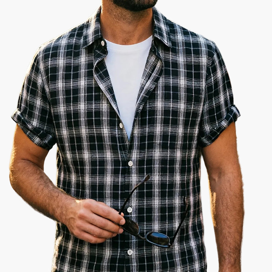 Herren Kurzarm Freizeithemd im Karo-Look – Lässiger Sommerstil für Alltag und Urlaub