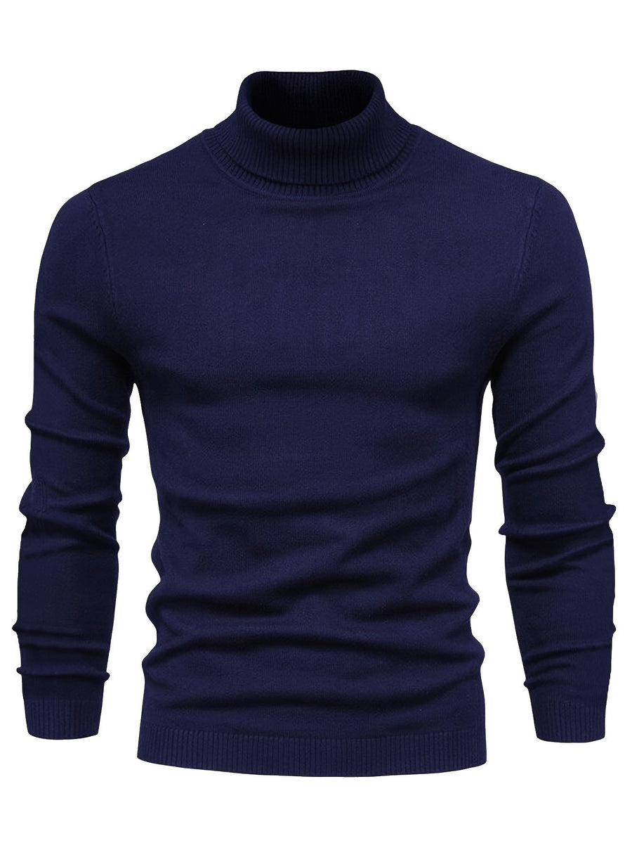 Herren Rollkragenpullover – Eleganter, Schmal Geschnittener Pullover für Alltag und Büro
