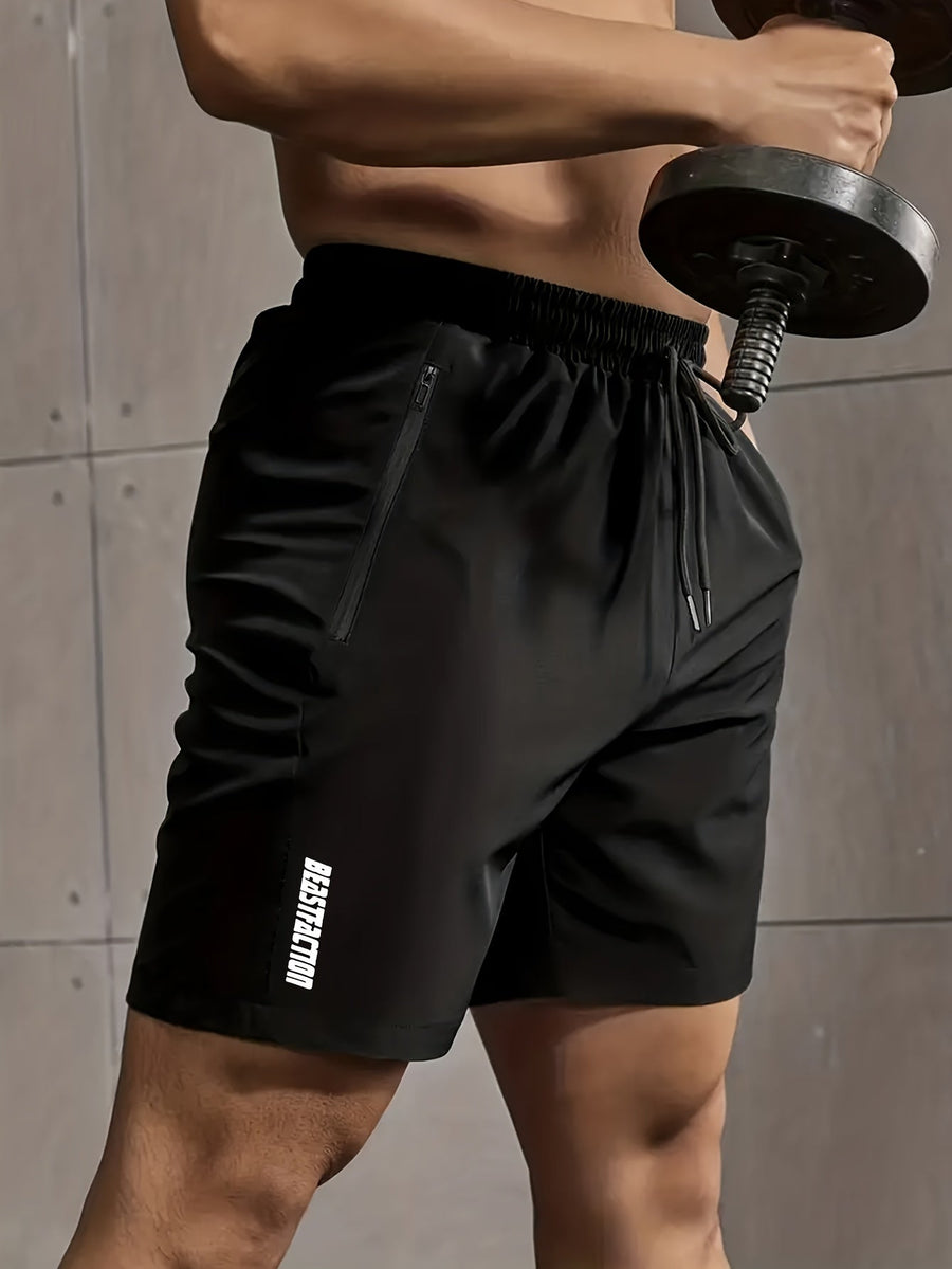 Herren Sportshorts mit Zipper-Taschen – Trainingsshorts Fitness & Workout