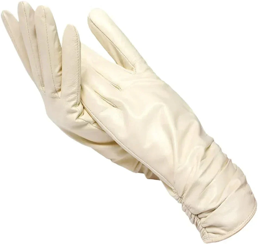 Unisex Winterhandschuhe aus weichem Material mit gerafftem Bund