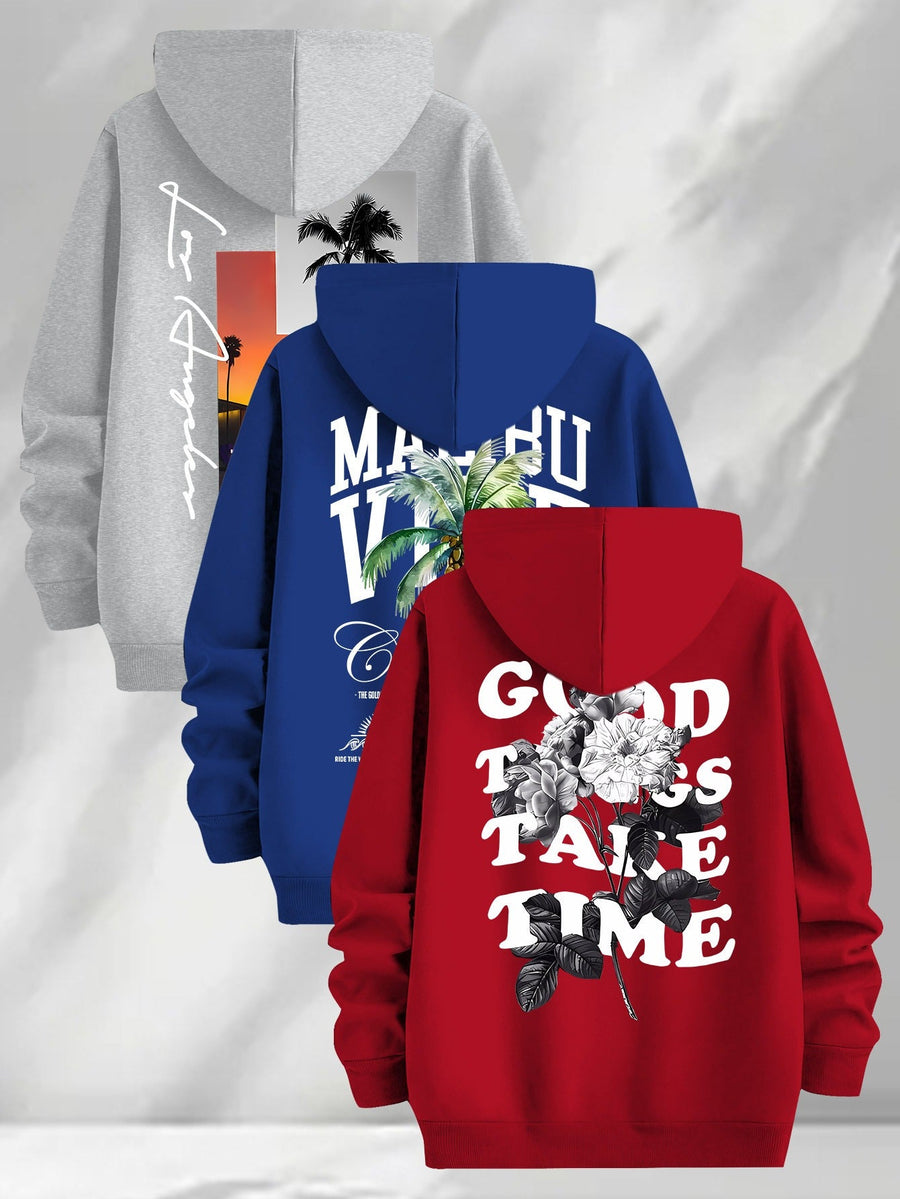 Unisex Hoodie mit Grafikdruck, Kängurutasche und Kapuze