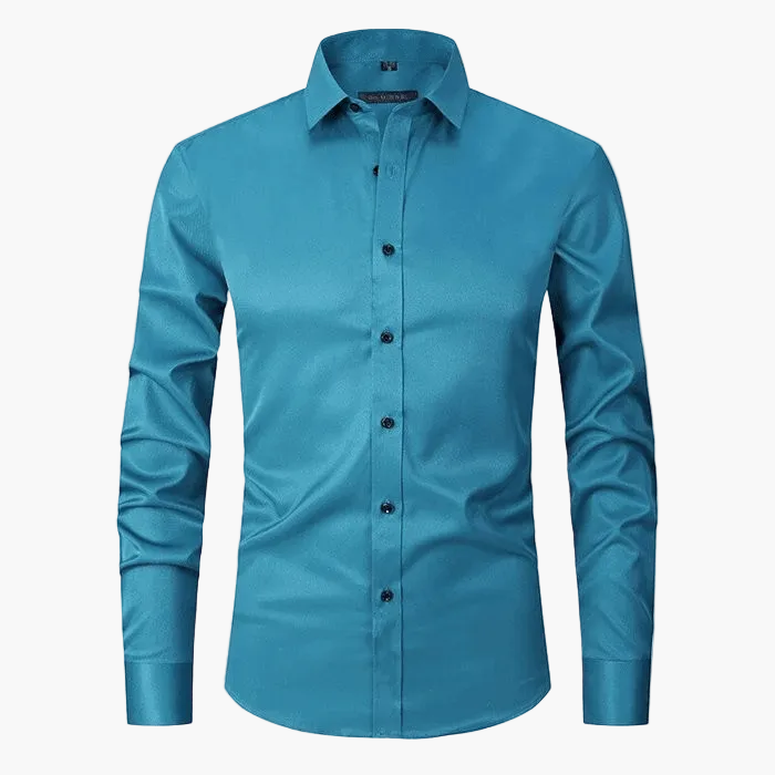 Herren Business-Hemd Slim Fit – Elegantes Knitterfreies Langarmhemd für Büro & Freizeit