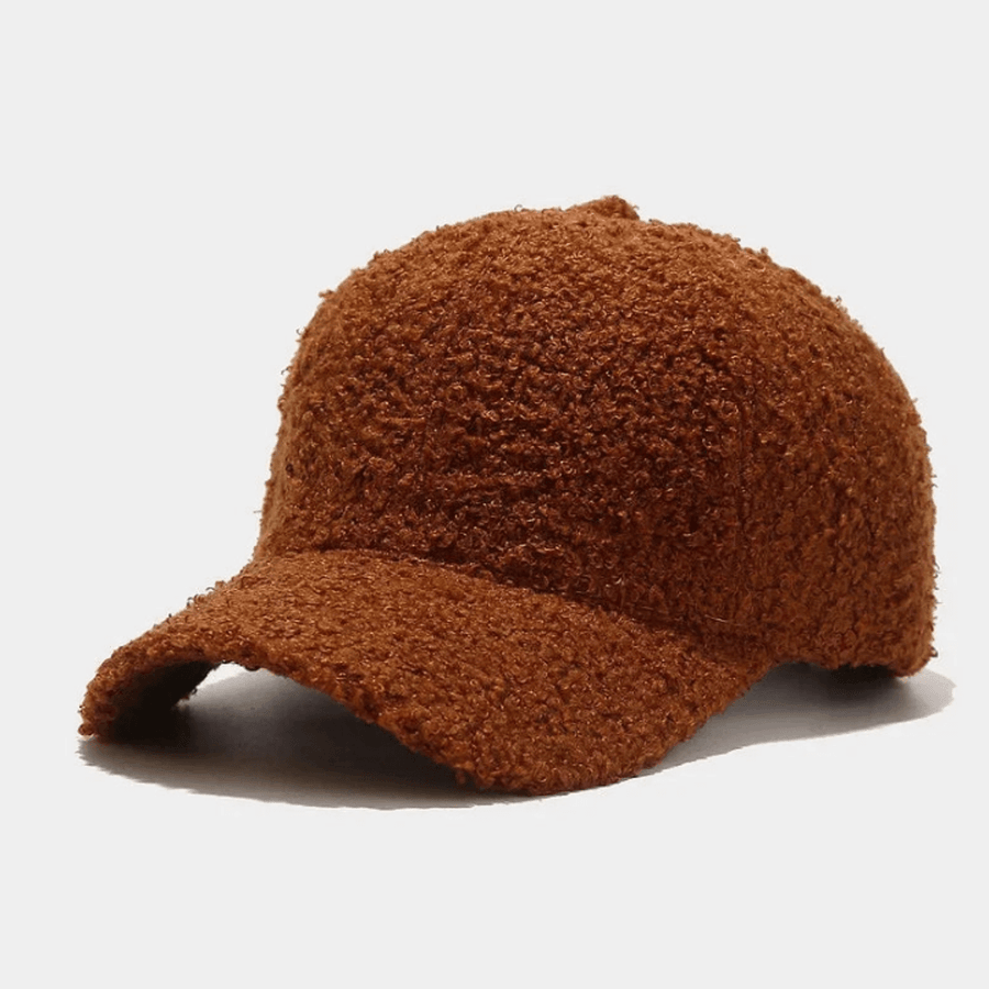 Baseball Cap Teddyfell Optik Unisex Mütze Winter Beige Creme