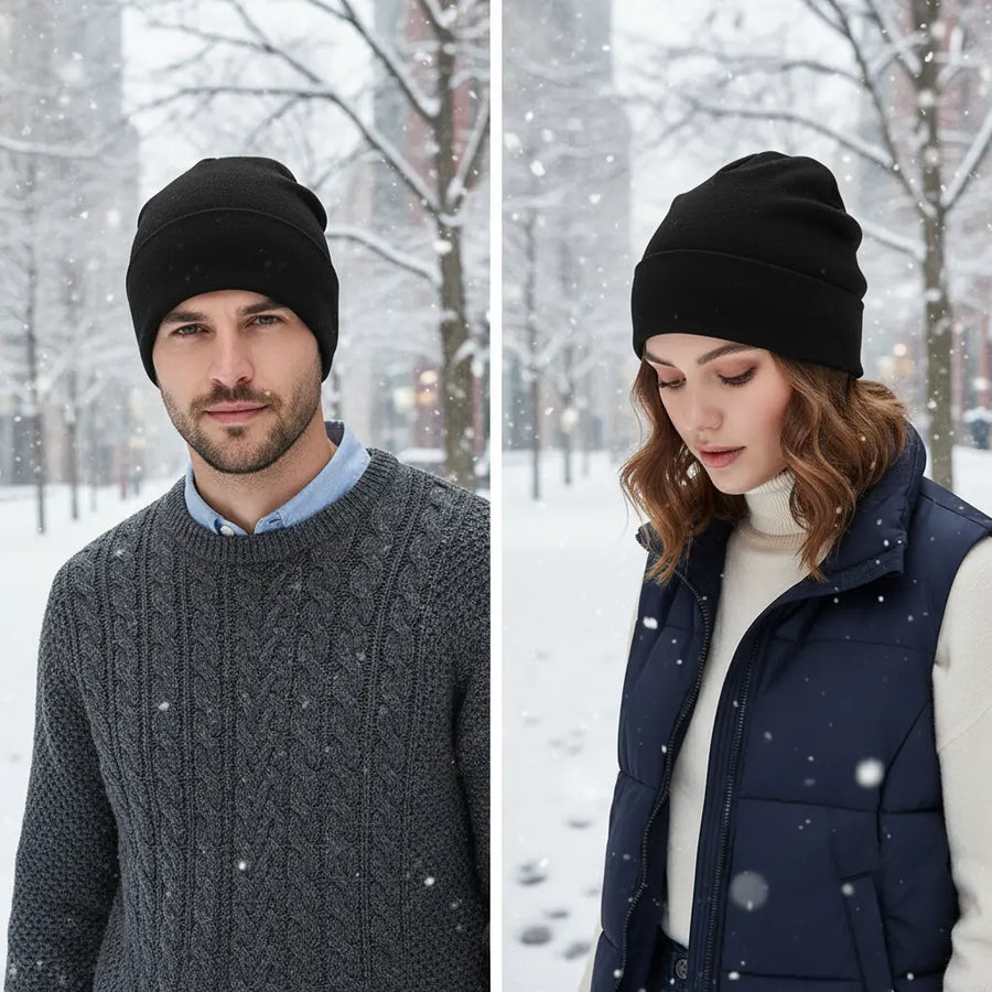 Unisex Mütze Beanie in Einheitsgröße weich für Herren & Damen