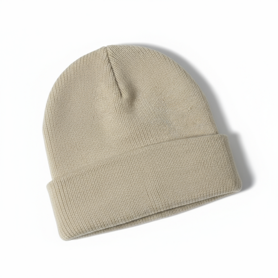 Unisex geribde beanie met omslag - verschillende kleuren