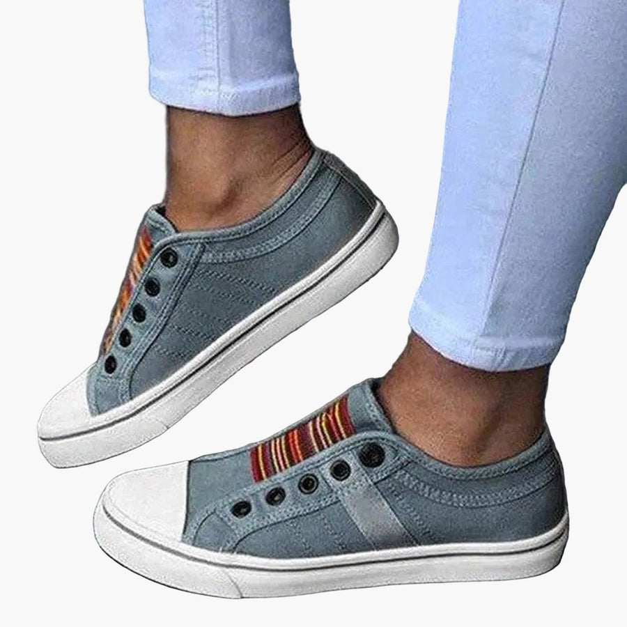Damen Sneaker Slip-On Freizeitschuhe – Modische Alltags-Sneaker für Freizeit, Stadt & Alltag