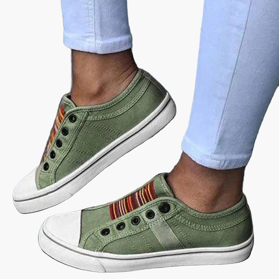Damen Sneaker Slip-On Freizeitschuhe – Modische Alltags-Sneaker für Freizeit, Stadt & Alltag