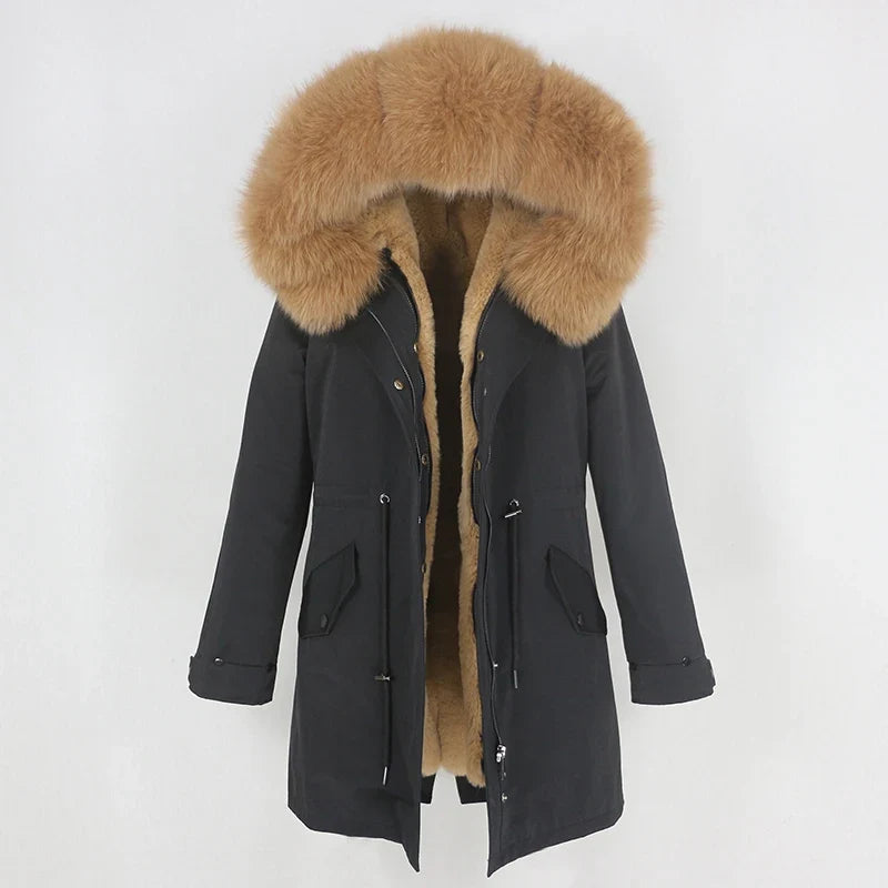 Herren Parka mit Kapuze und Fellimitat-Futter, verschiedene Farben