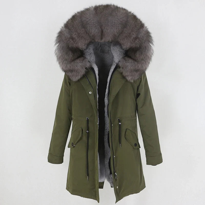 Herren Parka mit Kapuze und Fellimitat-Futter, verschiedene Farben