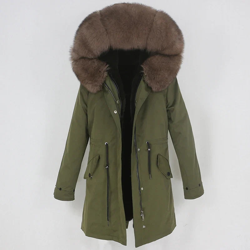 Herren Parka mit Kapuze und Fellimitat-Futter, verschiedene Farben