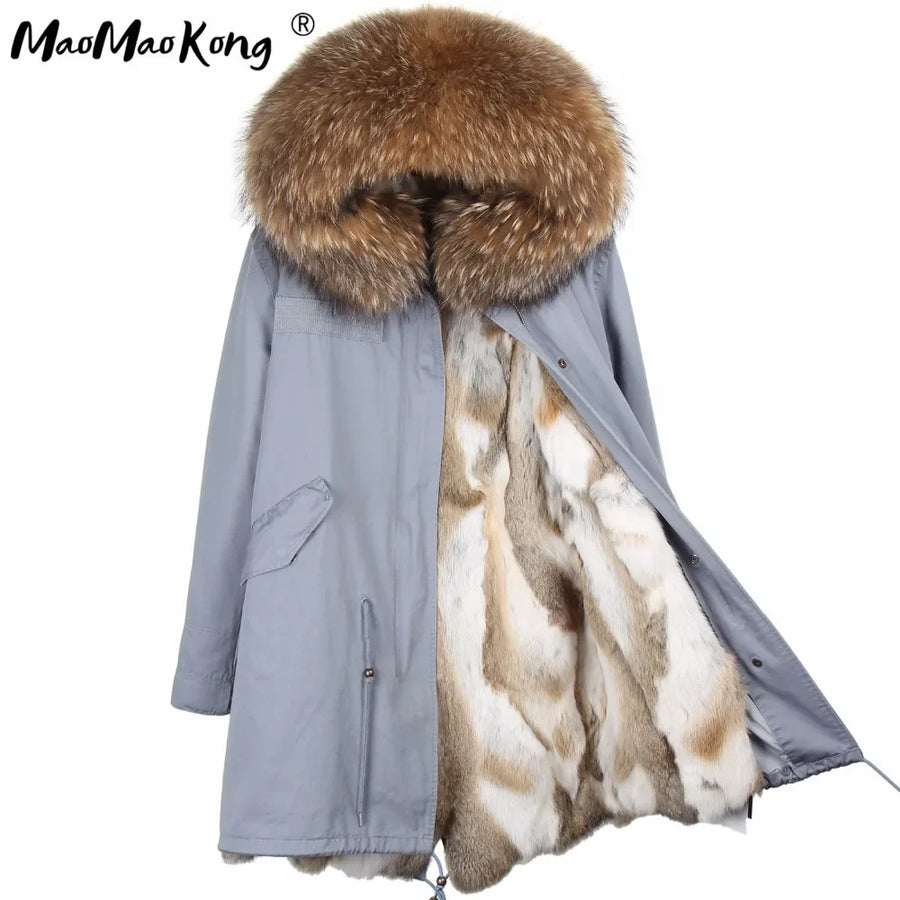 Winter Parka mit gefütterter Kapuze und weichem Futter