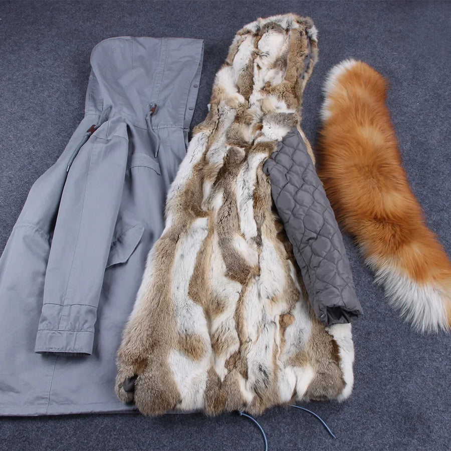 Winter Parka mit gefütterter Kapuze und weichem Futter