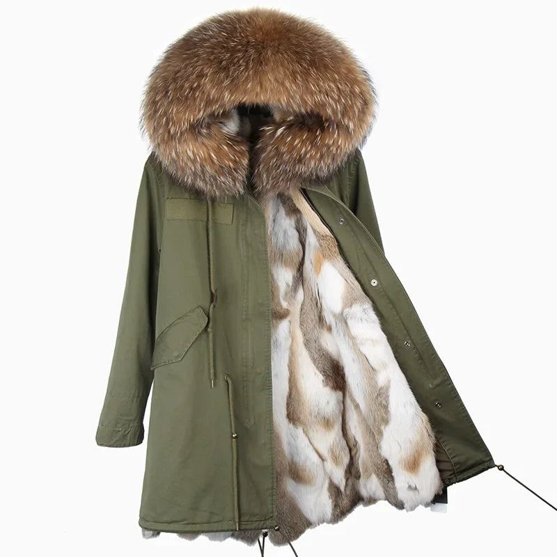 Winter Parka mit gefütterter Kapuze und weichem Futter