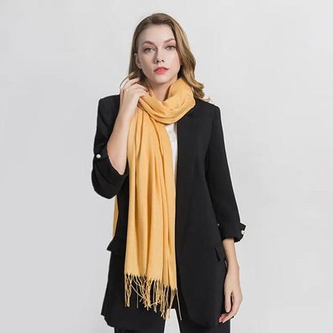 Unisex Weicher Schal mit Fransen – Mehrfarbig