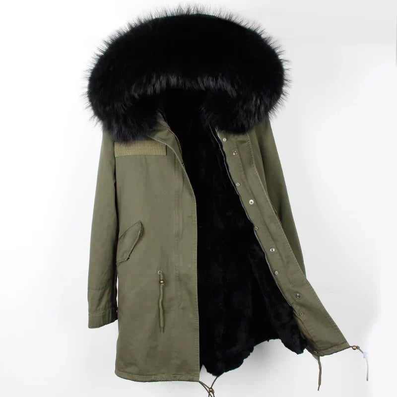 Winter Parka mit gefütterter Kapuze und weichem Futter