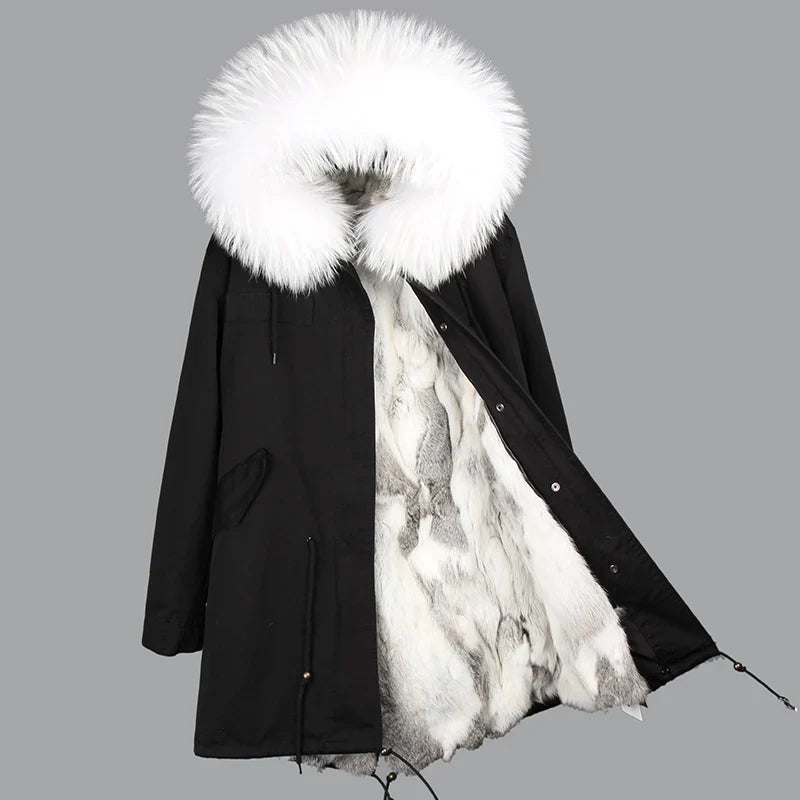 Winter Parka mit gefütterter Kapuze und weichem Futter
