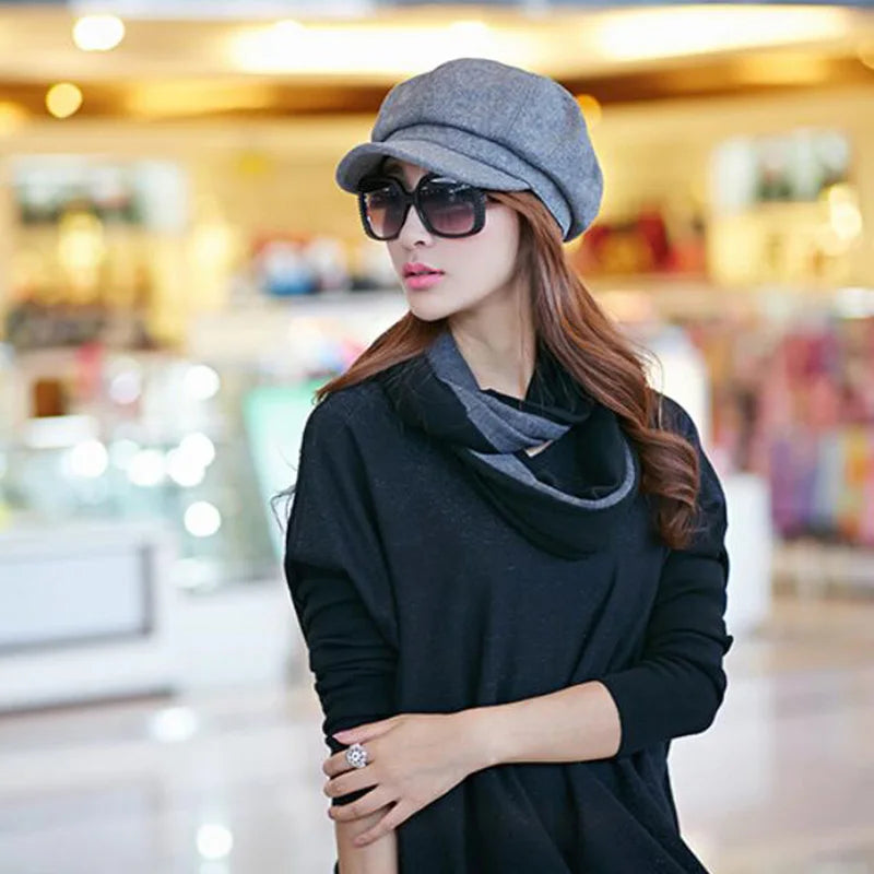 Bakkerspet voor dames, newsboy cap in verschillende kleuren