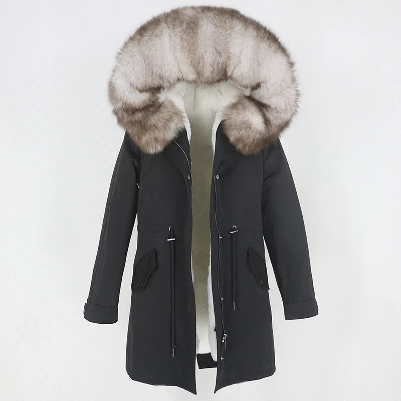 Herren Parka mit Kapuze und Fellimitat-Futter, verschiedene Farben