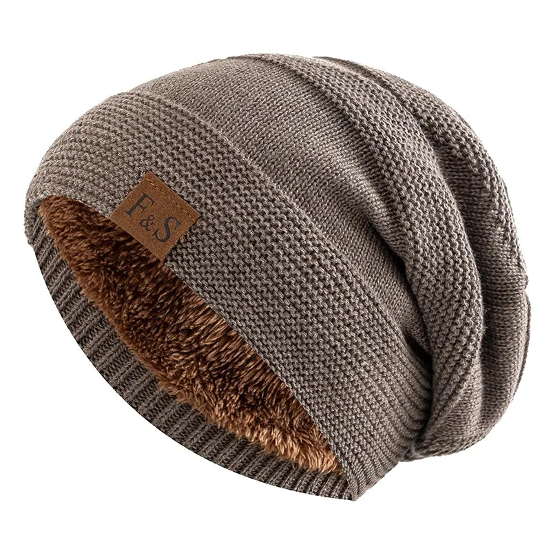 Unisex Strickmütze Beanie Wintermütze mit weichem Innenfutter