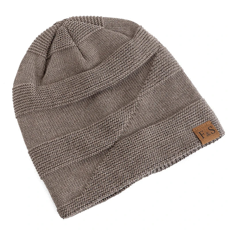 Unisex Strickmütze Beanie Wintermütze mit weichem Innenfutter