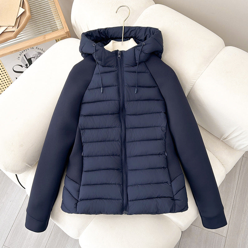 Gesteppte Damen Jacke mit Kapuze und langen Ärmeln