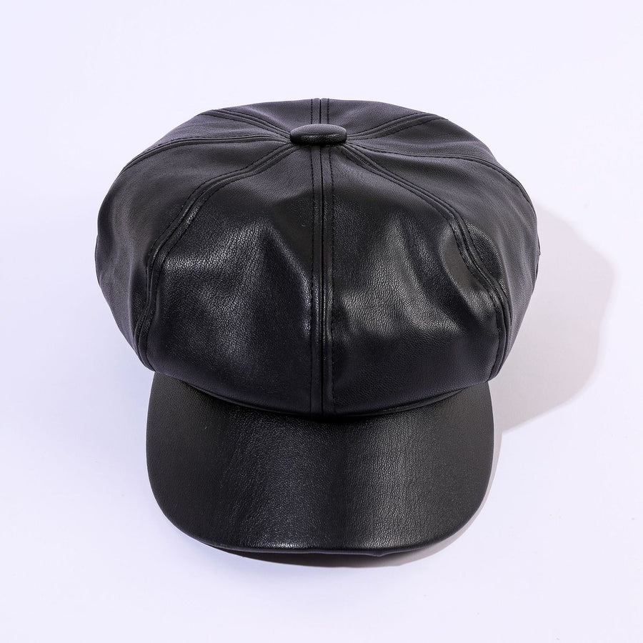 Uniseks bakerboypet, klepstijl, in lederlook